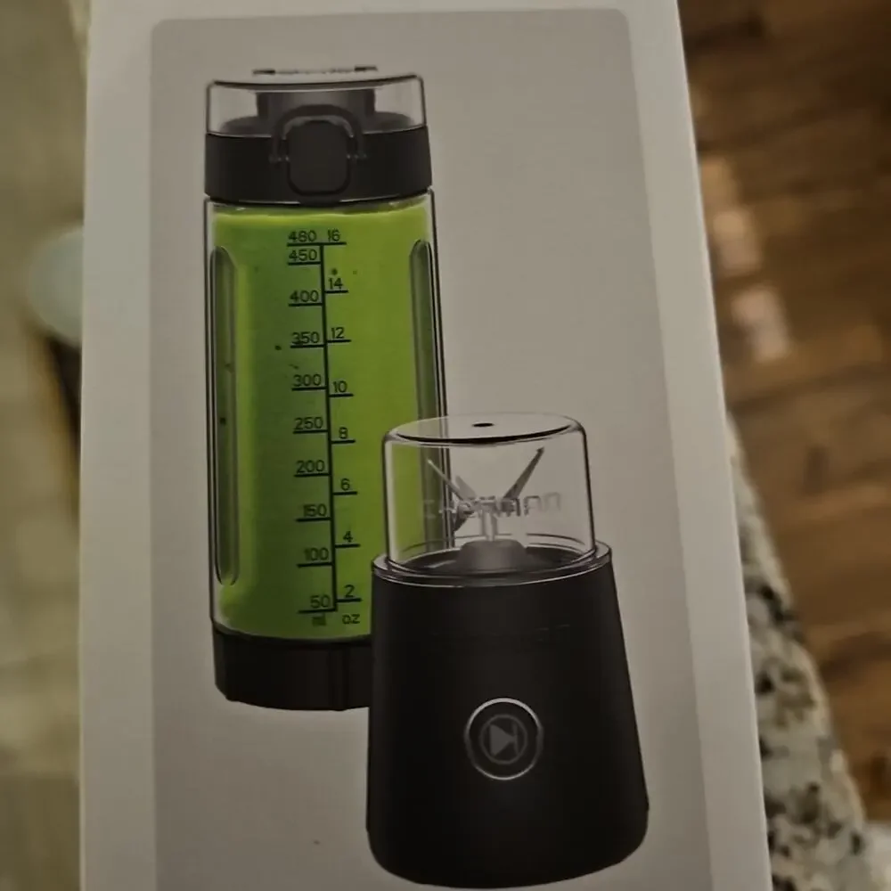 CHEFMAN Cordless Portable Blender Ice Crushing Power, 16 oz. Jar, LED Lights NIB